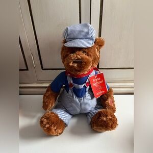 Vintage NWT  2007 Gund Fun Lil Sprout Singing Railroad Conductor Plush Bear Toy